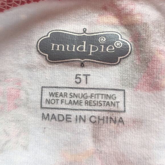 Mud Pie Pajamas Boys Sz 5T Blue Christmas Santa - Picture 4 of 4
